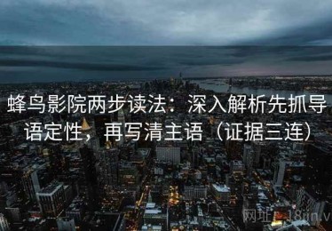 蜂鸟影院两步读法：深入解析先抓导语定性，再写清主语（证据三连）