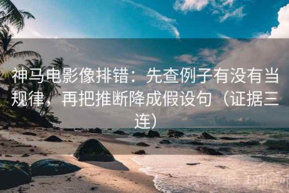 神马电影像排错：先查例子有没有当规律，再把推断降成假设句（证据三连）