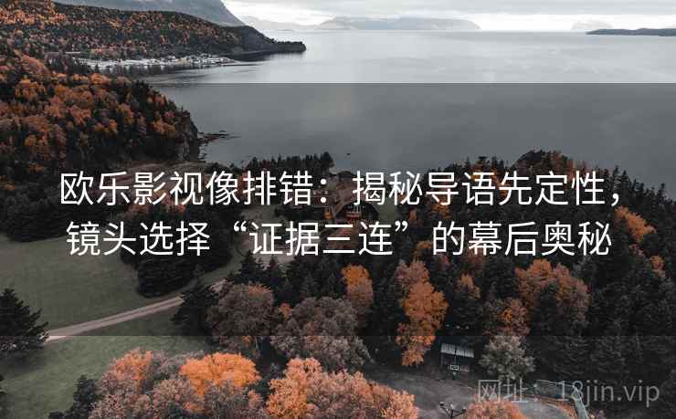 欧乐影视像排错：揭秘导语先定性，镜头选择“证据三连”的幕后奥秘