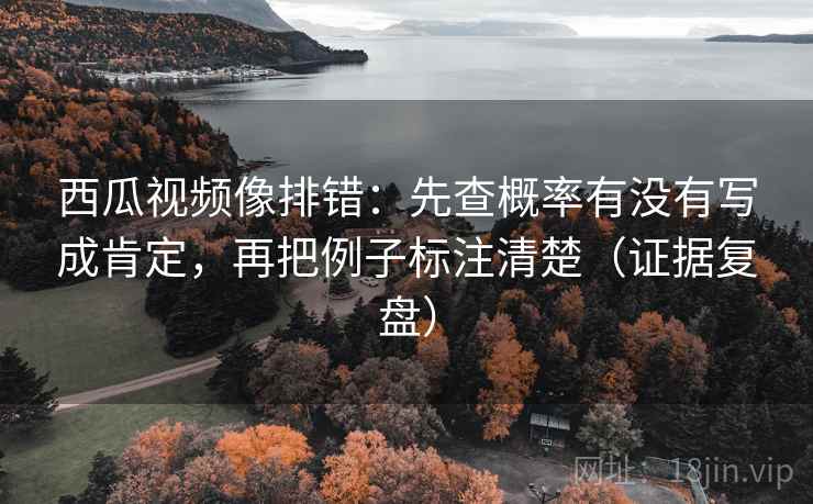 西瓜视频像排错：先查概率有没有写成肯定，再把例子标注清楚（证据复盘）